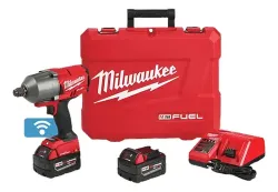 Milwaukee M18 Fuel 18V One Key Encastre 3/4 Pulgada (286420) Con 2 Baterias M18 Redlithium Xc5.0 Con Capacidad Extendida(48111850), Cargador Multivolt