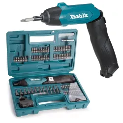 Makita Atornillador M/Pivot Litio 220RPM 3.6V + 81 Piezas