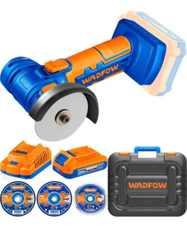 WADFOW Amoladora Angular Mini 76Mm Inalambrica 20V + Bat 2.0 Ah + Carg + Maleta