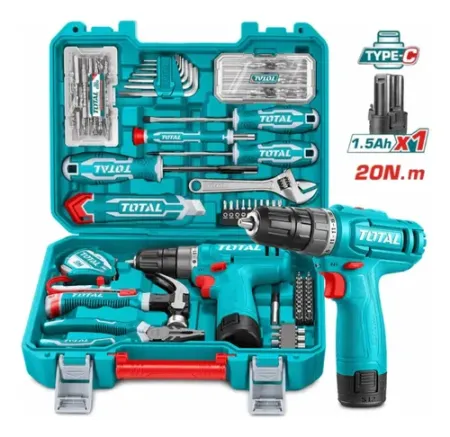 Kit Taladro 12V + 148 Accesorios TOTAL THKTHP41487