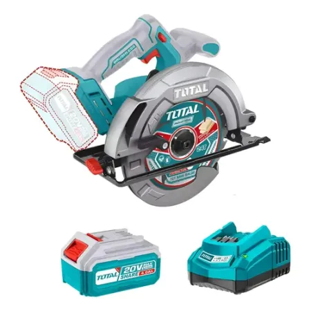 Sierra Circular 20V BL 165mm INDUSTRIAL TOTAL TSLI16523-4 (CARGADOR Y BATERIA 4Ah)
