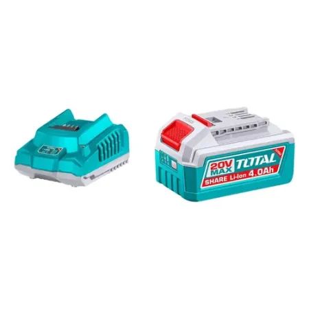 TOTAL Bateria 20V 4.0 Ah Y Cargador 20V 2.0 Ah