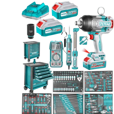 Kit Llave de Impacto 1350Nm + 296 Accesorios INDUSTRIAL TOTAL THPTCS82962-4