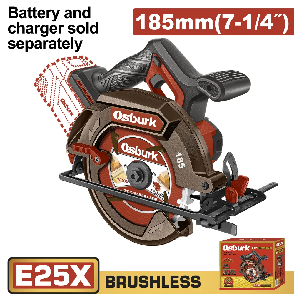 Sierra Circular 25V BL 185mm OSBURK KLCS251851