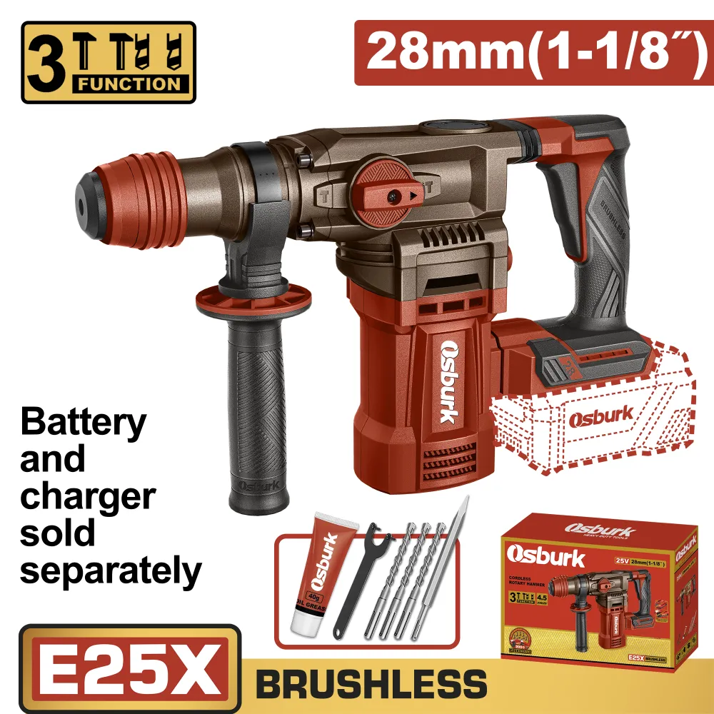 Rotomartillo SDS PLUS 25V BL 28mm OSBURK KLRH25281