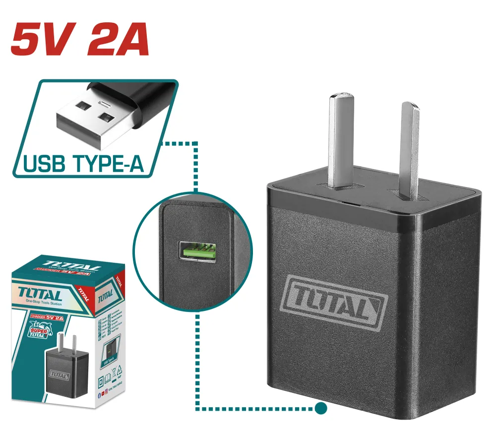 Cargador USB 5V 2.0 Ah TOTAL TCLI120502-4