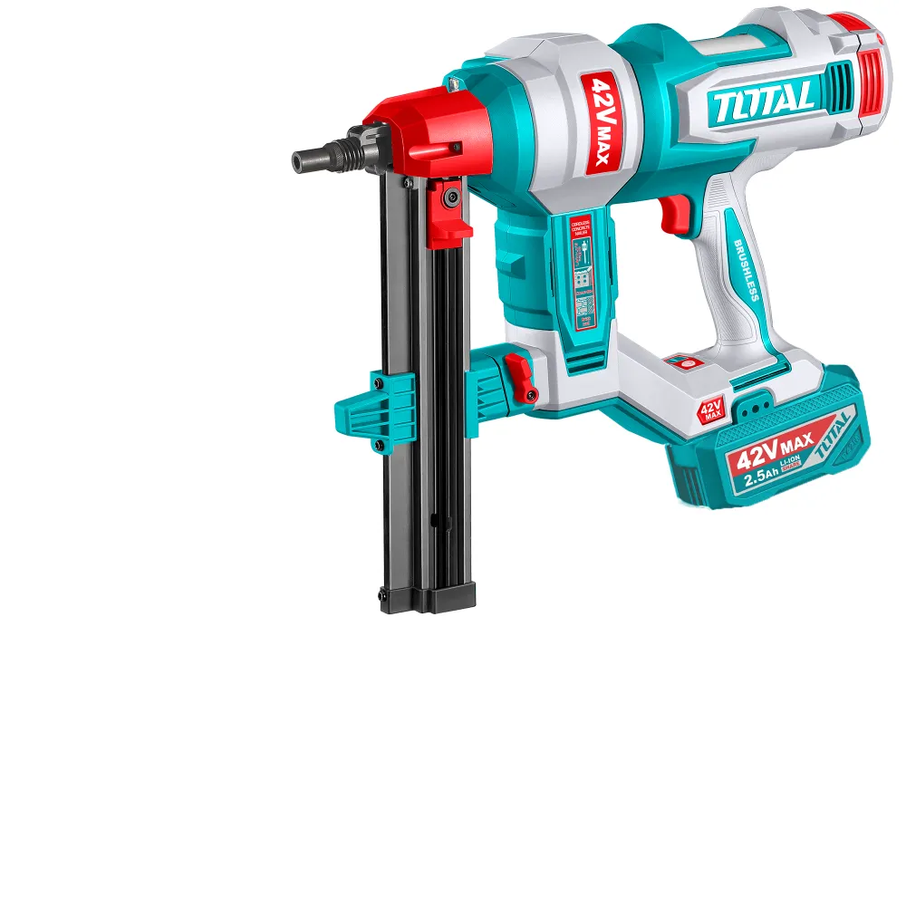 Clavadora para Concreto 42V BL 40mm INDUSTRIAL TOTAL TCNLI420602-4 (MALETIN, CARGADOR,Y2BATERIAS 2.5Ah)