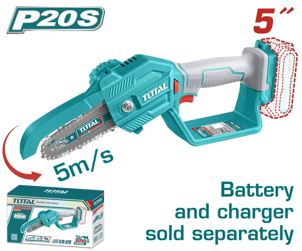 Sierra Podadora 20V BL 5" INDUSTRIAL TOTAL TGSLI20561-4 (CARGADOR Y BATERIA)