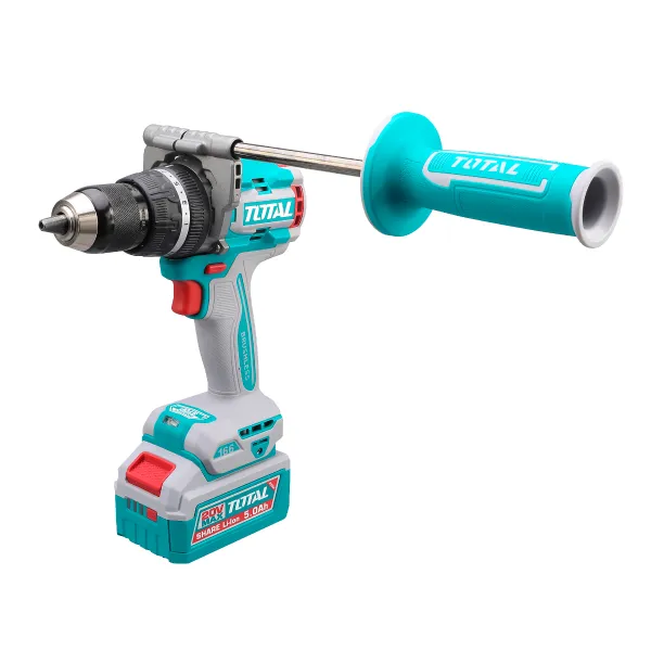 Taladro Percutor 20V BL 2000rpm 166Nm INDUSTRIAL TOTAL TIDLI201668-4 (MALETIN, CARGADOR,Y2BATERIAS 5Ah)