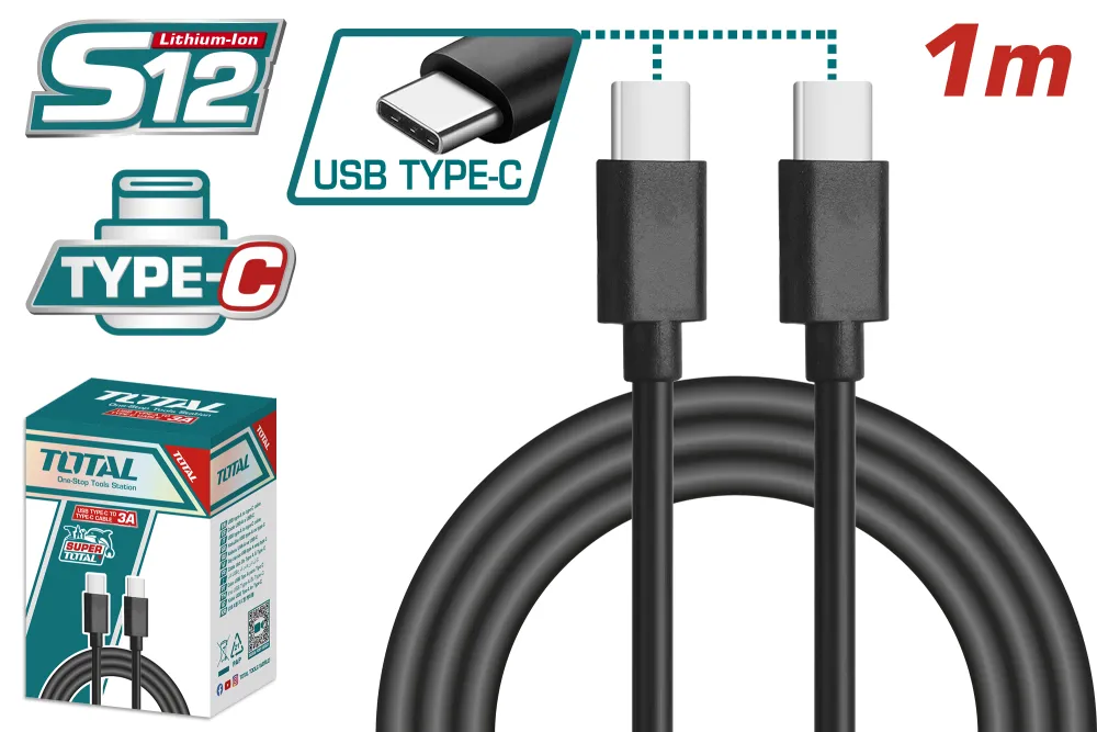 Cable USB C-C 3.0 Ah TOTAL TIUCC02