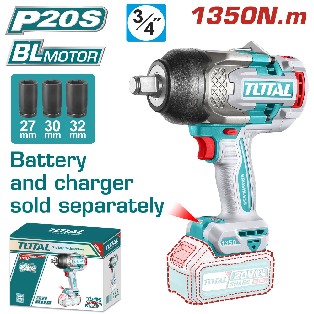 LlavedeImpacto20V BL 1350NmINDUSTRIALTOTALTIWLI201351